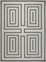 Exquisite Rugs Studio hand-tufted New Zealand Wool 7531 Ivory/Black 14' x 10' Area Rug