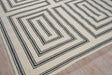 Exquisite Rugs Studio hand-tufted New Zealand Wool 7531 Ivory/Black 9' x 6' Area Rug