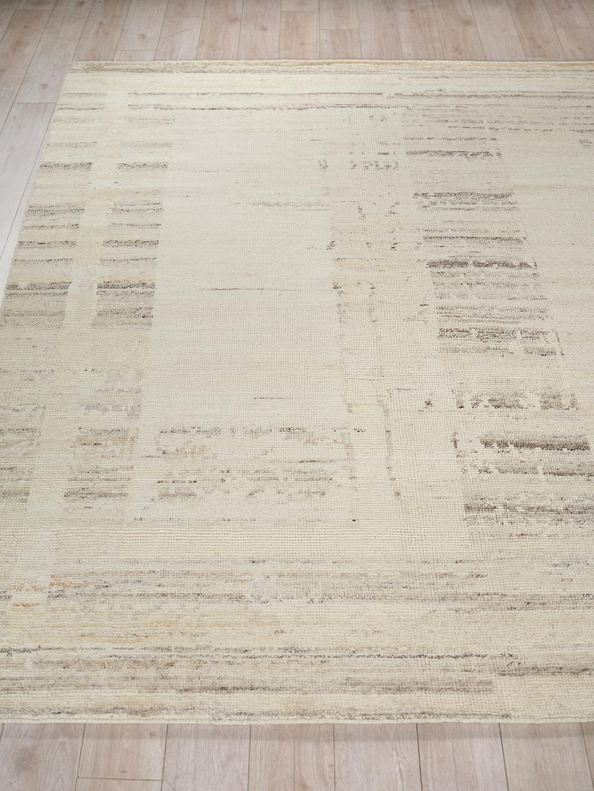 Exquisite Rugs Oslo hand-knotted Ghazni Wool 7537 Silver/Ivory 10' x 8' Area Rug