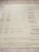 Exquisite Rugs Oslo hand-knotted Ghazni Wool 7537 Silver/Ivory 10' x 8' Area Rug