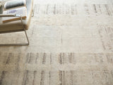 Exquisite Rugs Oslo hand-knotted Ghazni Wool 7537 Silver/Ivory 10' x 8' Area Rug