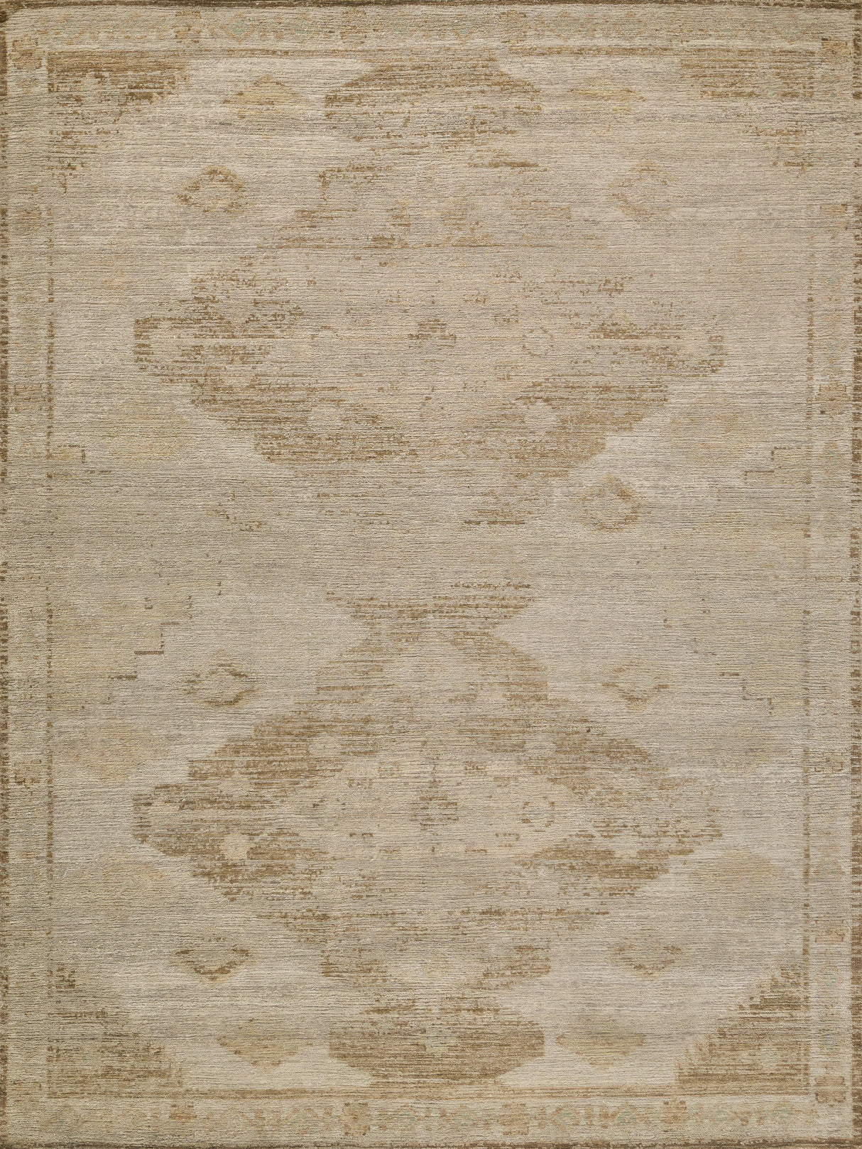 Exquisite Rugs Kingston hand-knotted Wool 7568 Tan/Beige 10' x 8' Area Rug