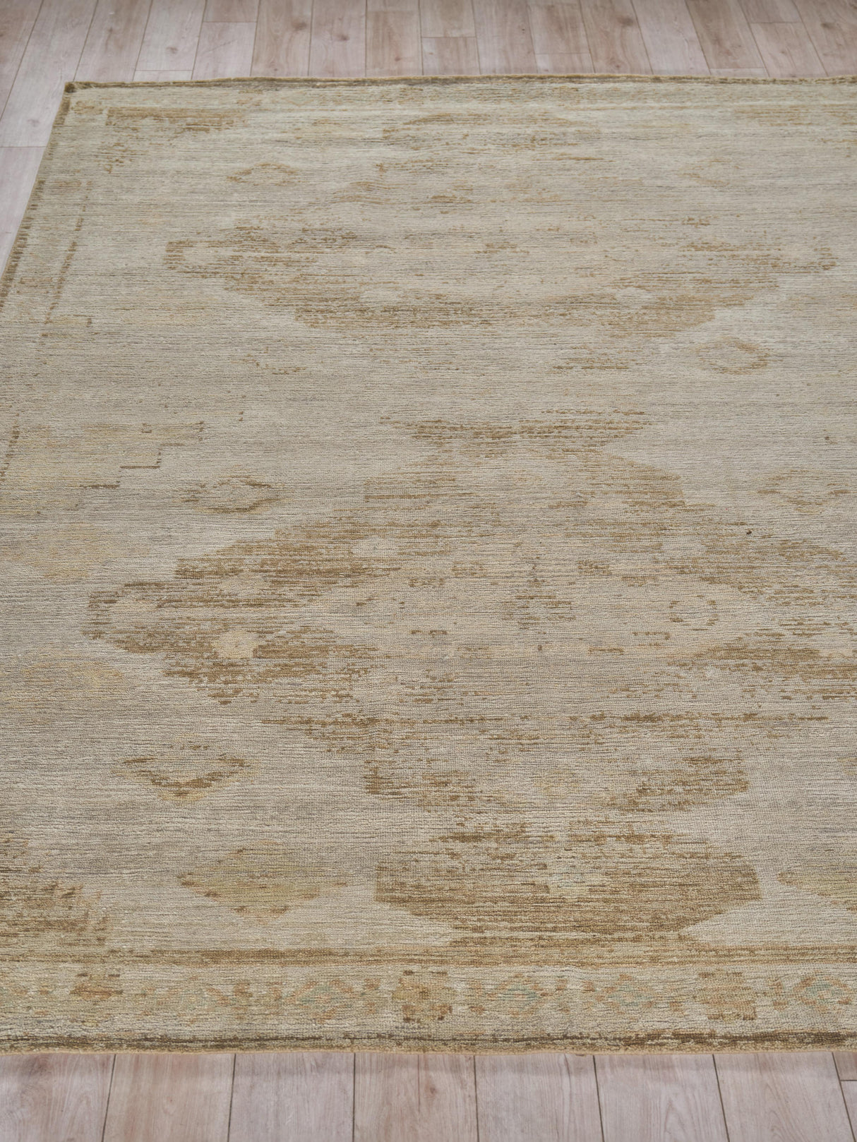 Exquisite Rugs Kingston hand-knotted Wool 7568 Tan/Beige 10' x 8' Area Rug