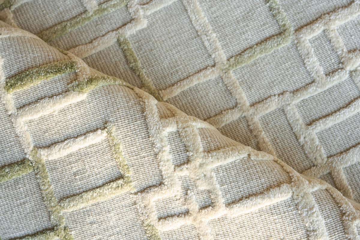 Exquisite Rugs Vista handloomed Wool/Bamboo Silk 7571 Green 14' x 10' Area Rug