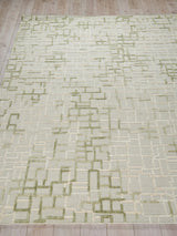 Exquisite Rugs Vista handloomed Wool/Bamboo Silk 7571 Green 15' x 12' Area Rug
