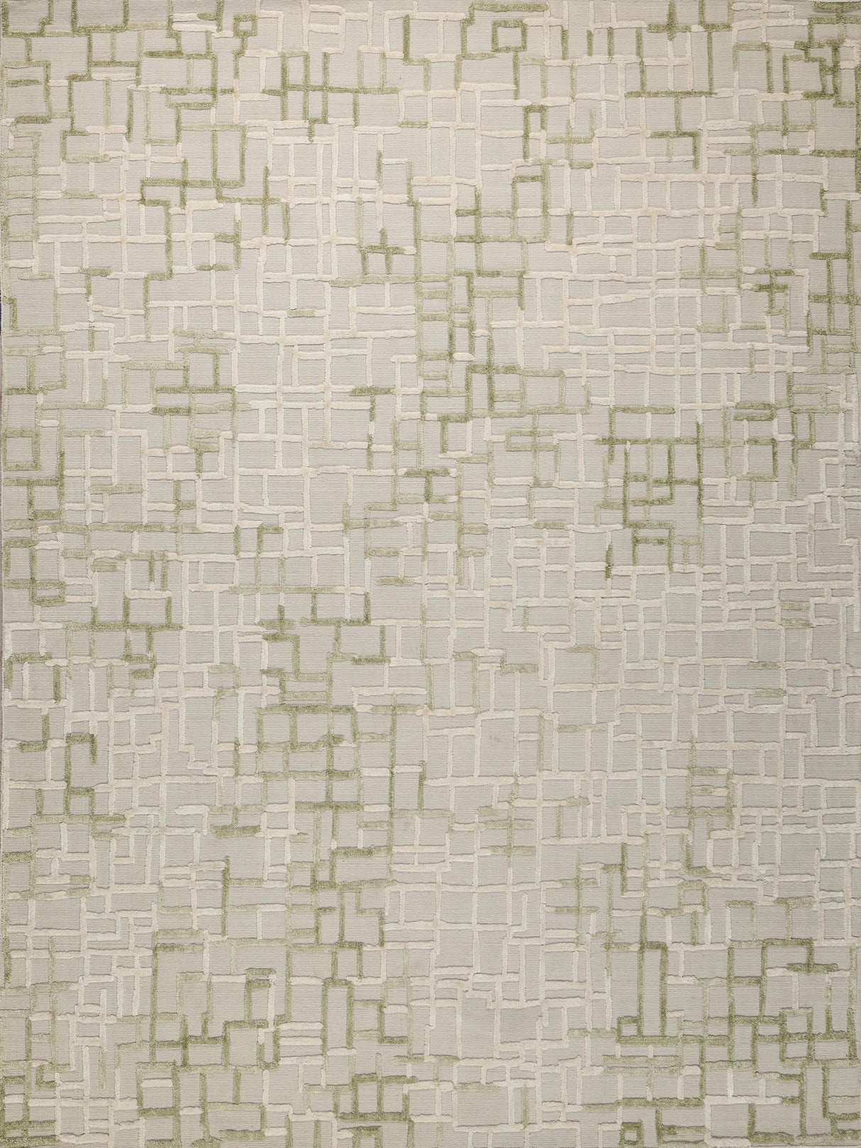 Exquisite Rugs Vista handloomed Wool/Bamboo Silk 7571 Green 10' x 8' Area Rug