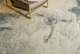 Exquisite Rugs Moderno hand-knotted New Zealand Wool 7572 Ivory/Black/Silver 10' x 8' Area Rug
