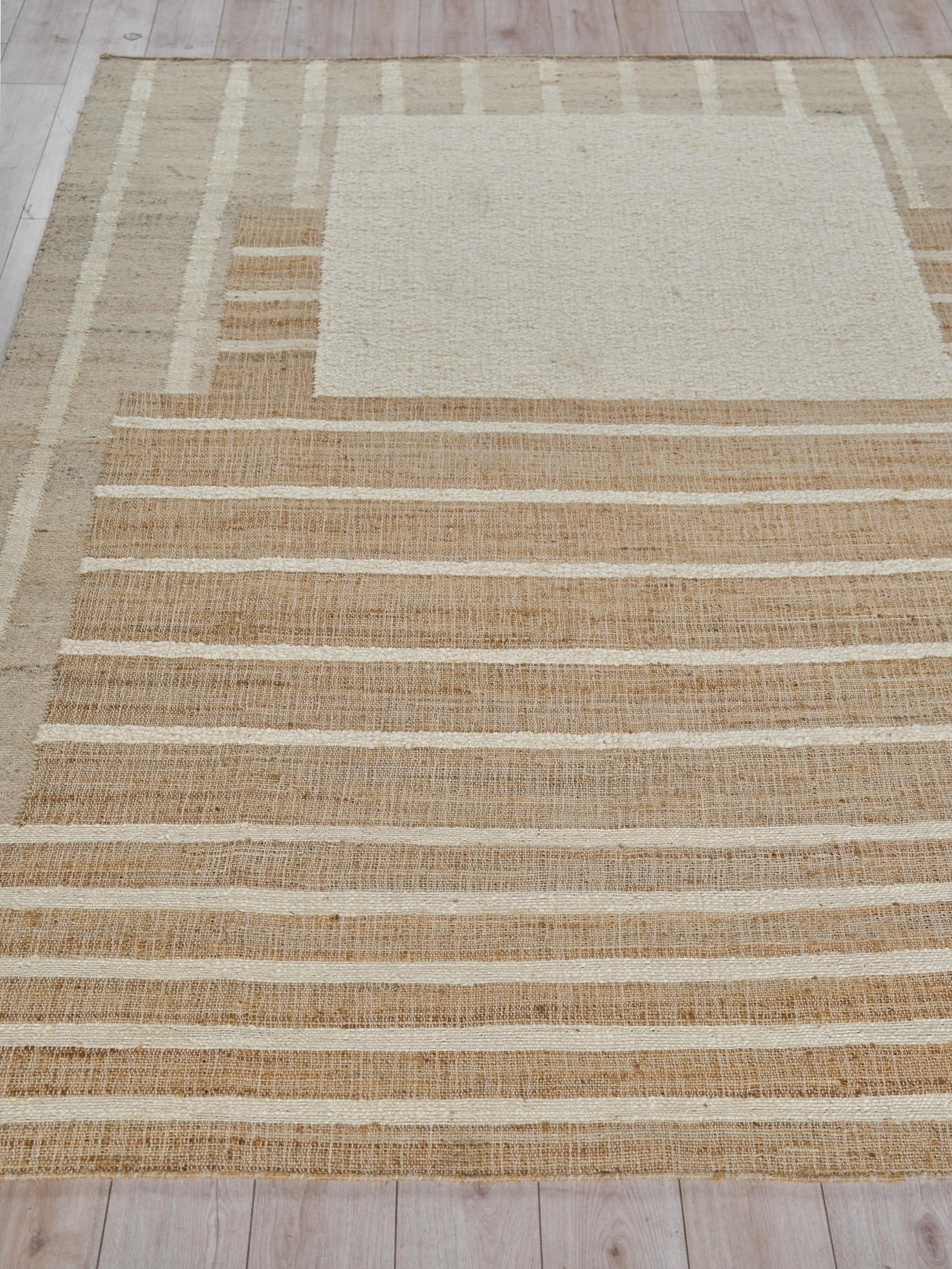 Exquisite Rugs Pompano flatweave Wool/Jute 7575 Ivory/Beige 14' x 10' Area Rug