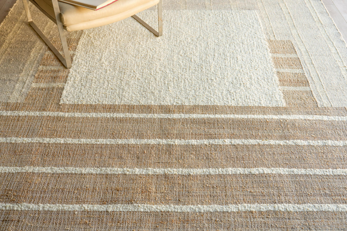 Exquisite Rugs Pompano flatweave Wool/Jute 7575 Ivory/Beige 15' x 12' Area Rug