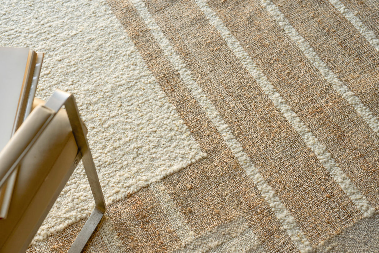 Exquisite Rugs Pompano flatweave Wool/Jute 7575 Ivory/Beige 9' x 6' Area Rug