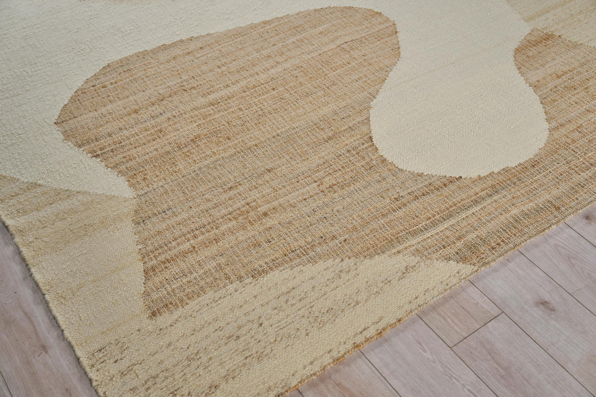 Exquisite Rugs Pompano flatweave Wool/Jute 7576 Ivory/Beige 9' x 6' Area Rug