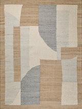 Exquisite Rugs Pompano flatweave Wool/Jute 7577 Ivory/Gray/Beige 9' x 6' Area Rug