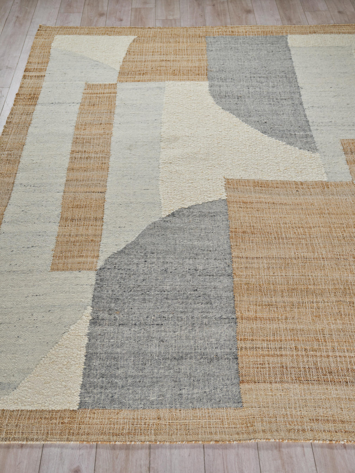 Exquisite Rugs Pompano flatweave Wool/Jute 7577 Ivory/Gray/Beige 9' x 6' Area Rug