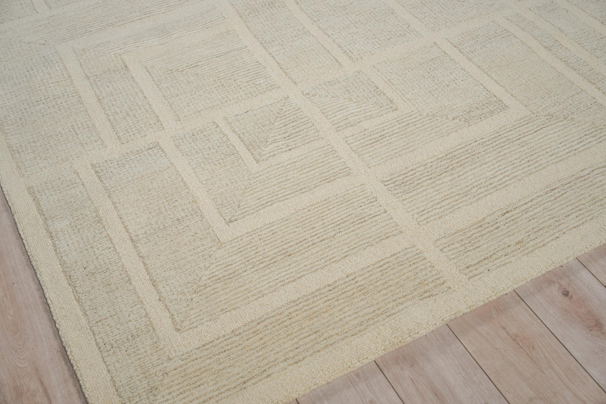Exquisite Rugs Maddox hand-tufted New Zealand Wool 7612 Light Beige/Ivory 18' x 14' Area Rug