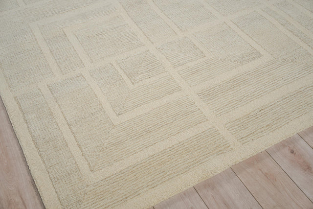 Exquisite Rugs Maddox hand-tufted New Zealand Wool 7612 Light Beige/Ivory 12' x 9' Area Rug