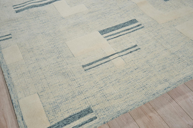 Exquisite Rugs Nicada hand-tufted New Zealand Wool 7616 Blue/Ivory 15' x 12' Area Rug