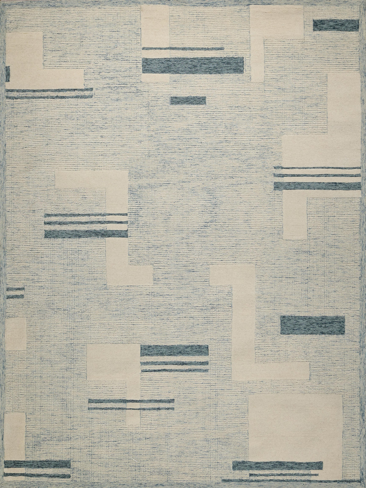 Exquisite Rugs Nicada hand-tufted New Zealand Wool 7616 Blue/Ivory 15' x 12' Area Rug