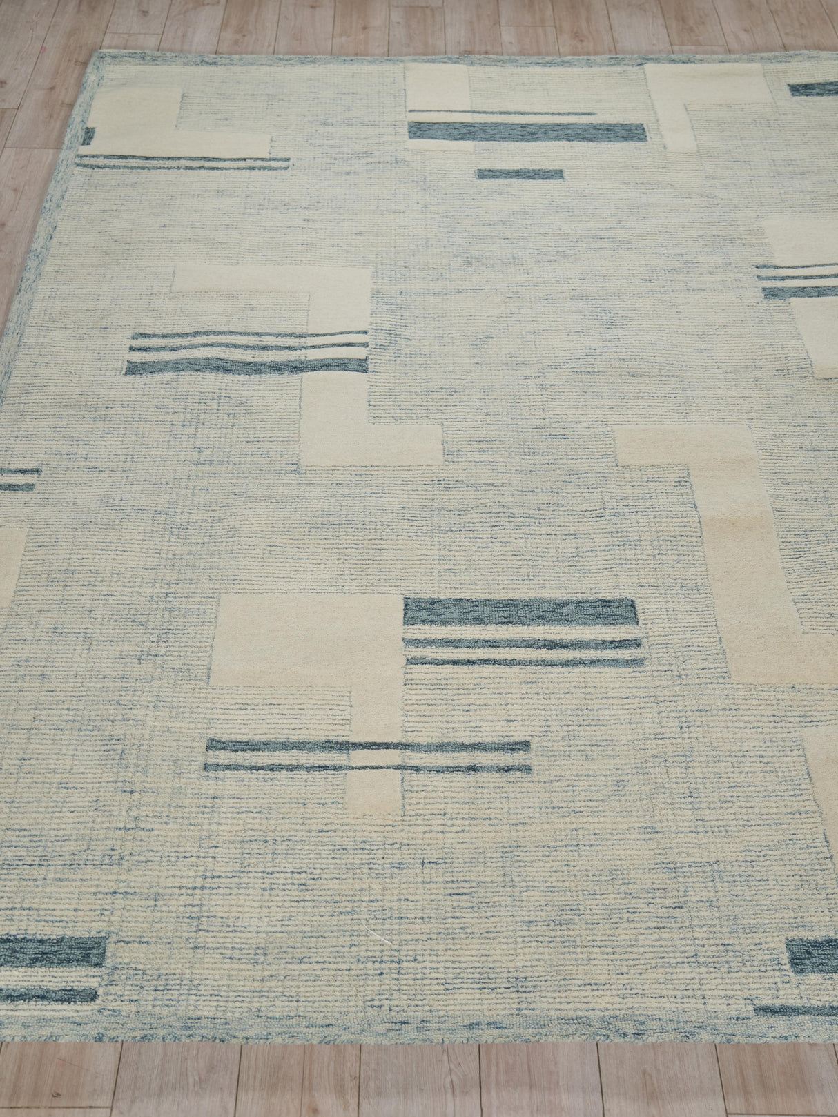 Exquisite Rugs Nicada hand-tufted New Zealand Wool 7616 Blue/Ivory 15' x 12' Area Rug