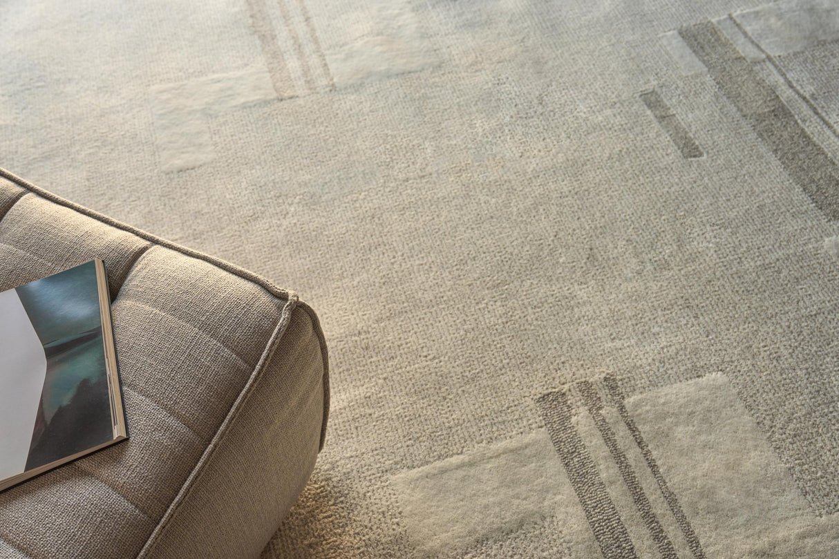 Exquisite Rugs Nicada hand-tufted New Zealand Wool 7617 Silver/Ivory 14' x 10' Area Rug