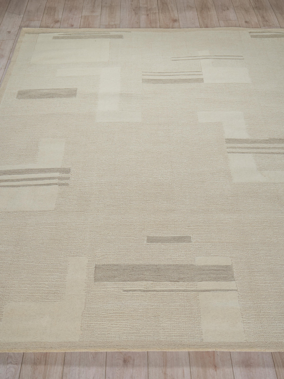 Exquisite Rugs Nicada hand-tufted New Zealand Wool 7617 Silver/Ivory 18' x 14' Area Rug