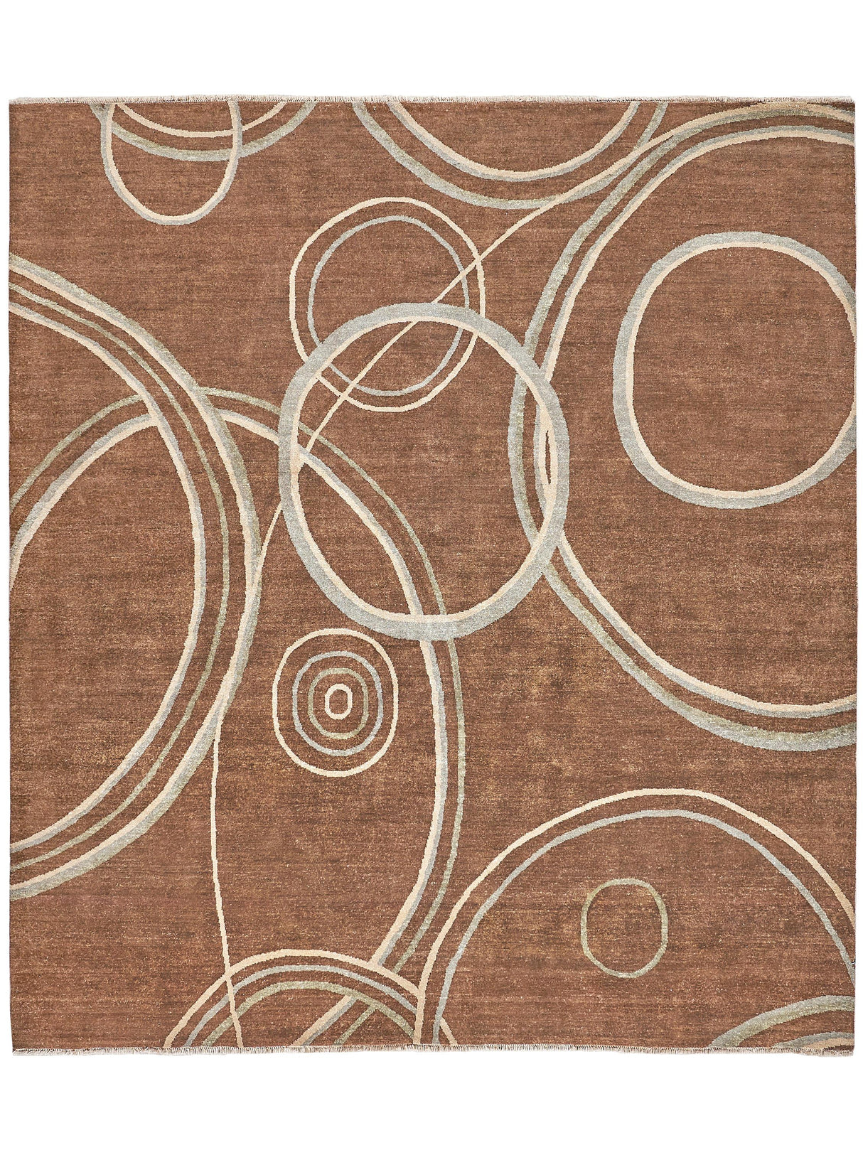 Exquisite Rugs Soho hand-knotted New Zealand Wool 8046 Brown 10' x 9' Area Rug