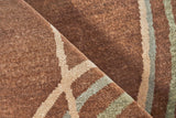 Exquisite Rugs Soho hand-knotted New Zealand Wool 8046 Brown 10' x 9' Area Rug