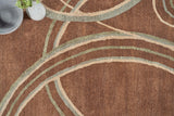 Exquisite Rugs Soho hand-knotted New Zealand Wool 8046 Brown 10' x 9' Area Rug