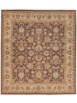 Exquisite Rugs Antique Weave Ziegler hand-knotted New Zealand Wool 8053 Brown/Ivory 10' x 9' Area Rug