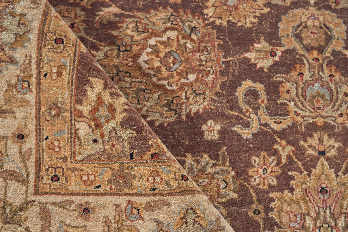 Exquisite Rugs Antique Weave Ziegler hand-knotted New Zealand Wool 8053 Brown/Ivory 10' x 9' Area Rug