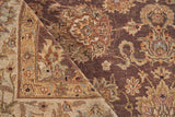 Exquisite Rugs Antique Weave Ziegler hand-knotted New Zealand Wool 8053 Brown/Ivory 10' x 9' Area Rug