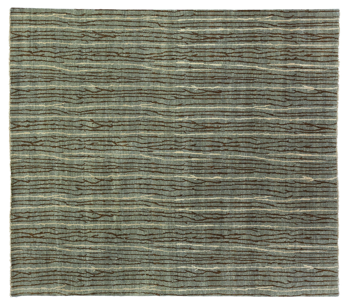 Exquisite Rugs Soho hand-knotted New Zealand Wool 8056 Light Blue/Brick 10' x 9' Area Rug