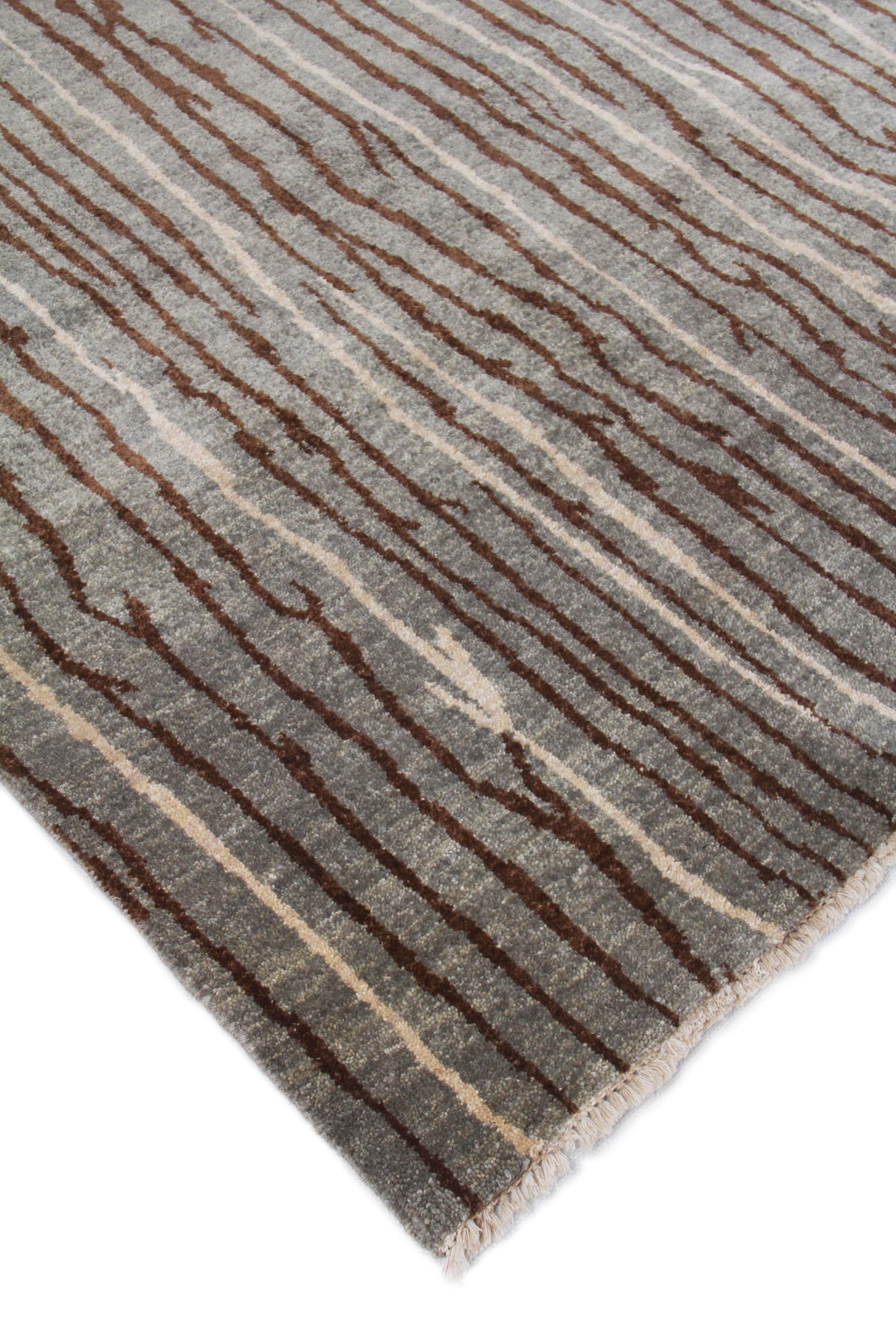 Exquisite Rugs Soho hand-knotted New Zealand Wool 8056 Light Blue/Brick 10' x 9' Area Rug