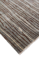 Exquisite Rugs Soho hand-knotted New Zealand Wool 8056 Light Blue/Brick 10' x 9' Area Rug