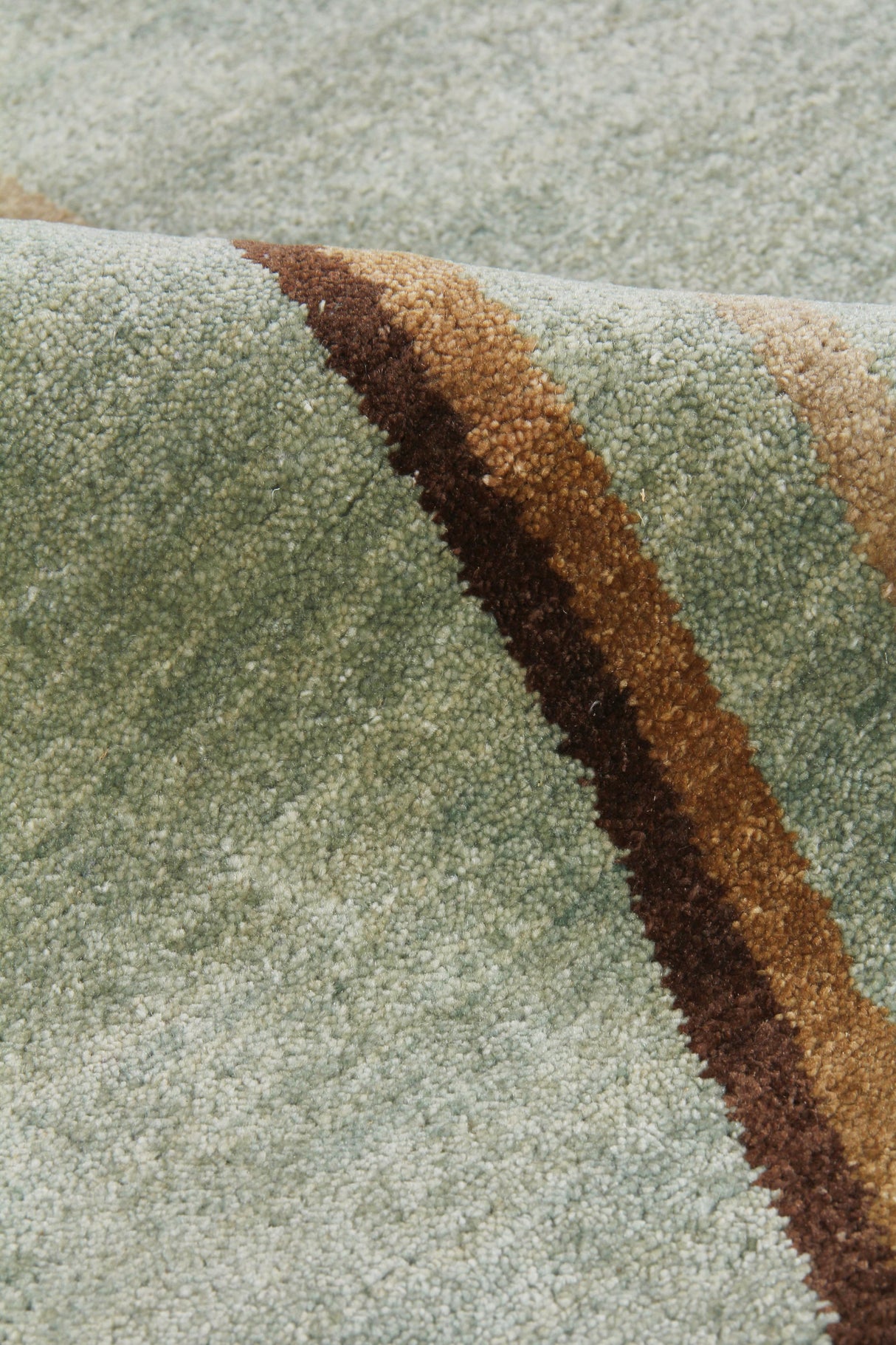 Exquisite Rugs Soho hand-knotted New Zealand Wool 8057 Light Blue/Green 9' x 6' Area Rug