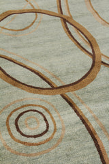 Exquisite Rugs Soho hand-knotted New Zealand Wool 8057 Light Blue/Green 10' x 8' Area Rug