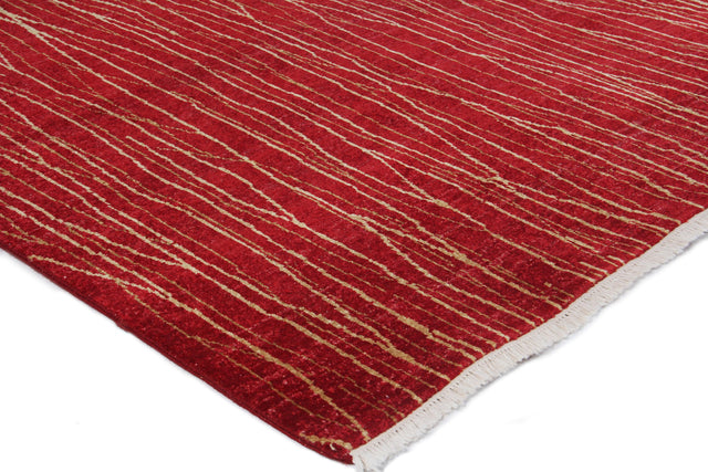 Exquisite Rugs Soho hand-knotted New Zealand Wool 8060 Red 10' x 9' Area Rug