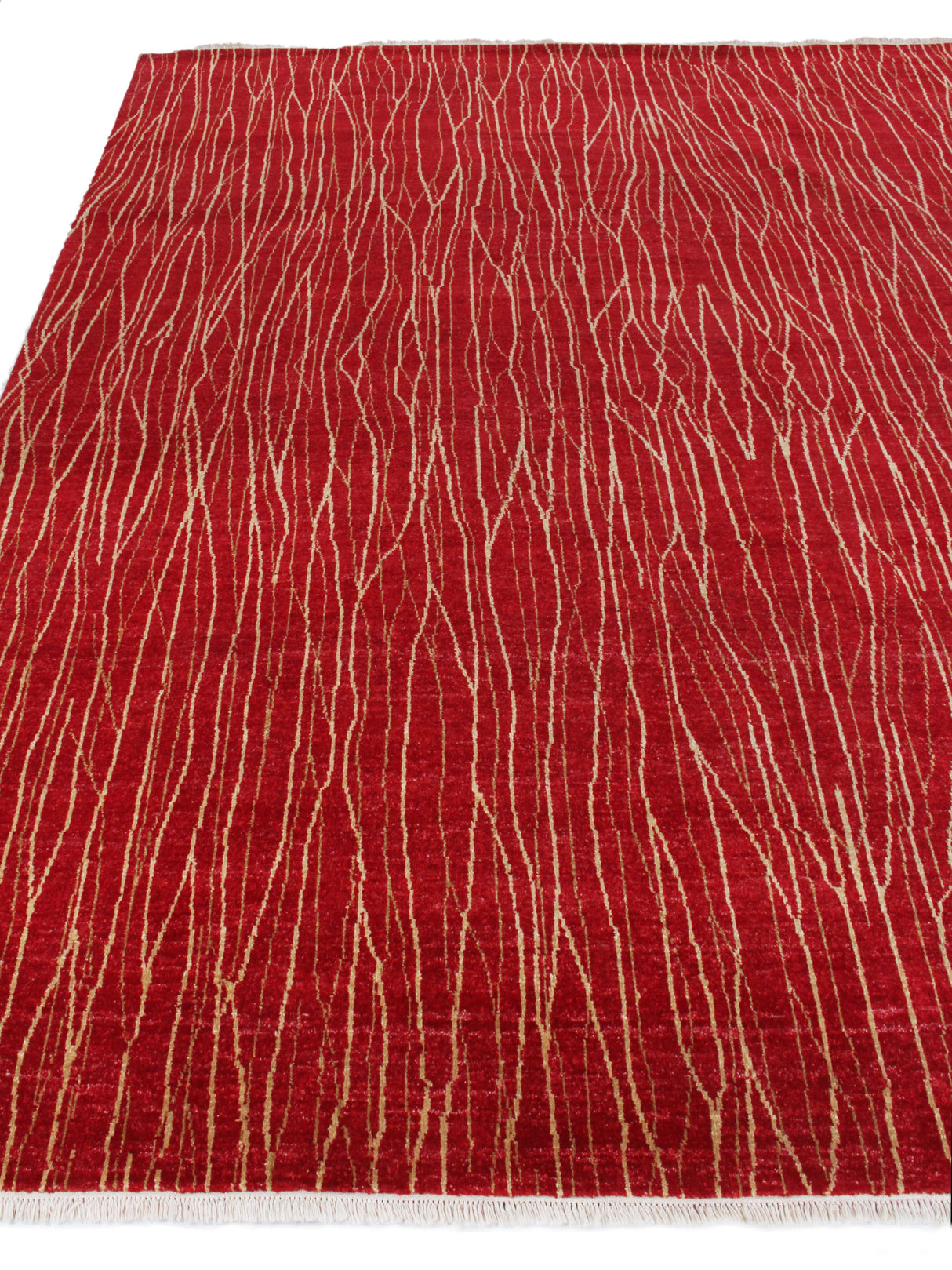 Exquisite Rugs Soho hand-knotted New Zealand Wool 8060 Red 10' x 9' Area Rug
