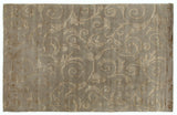 Exquisite Rugs Super Tibetan hand-knotted Wool/Bamboo Silk 8097 Beige 12' x 9' Area Rug