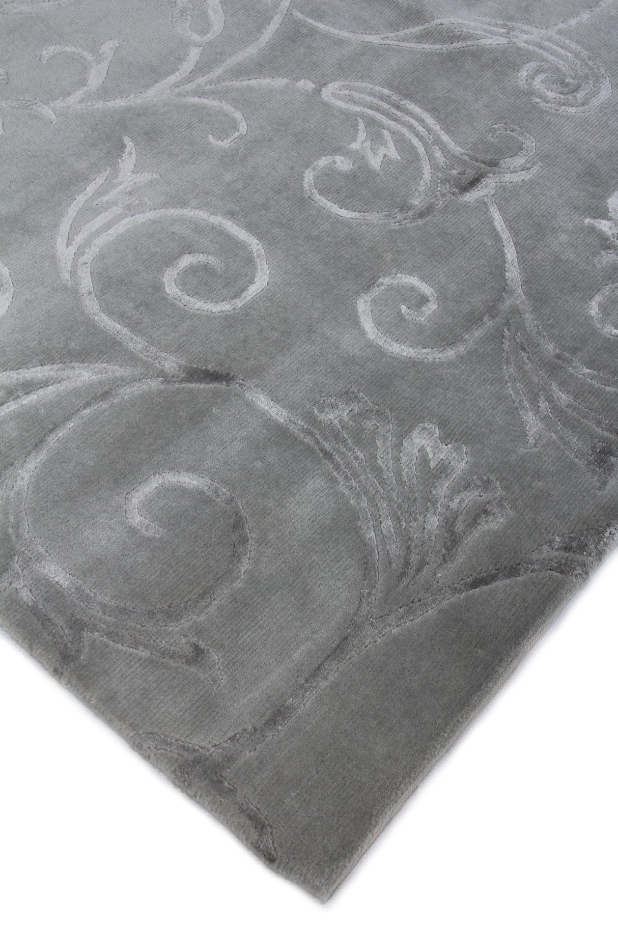 Exquisite Rugs Super Tibetan hand-knotted Wool/Bamboo Silk 8099 Blue 10' x 9' Area Rug