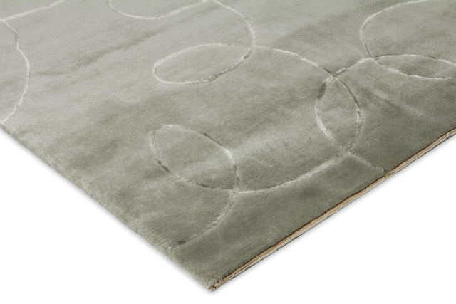 Exquisite Rugs Super Tibetan hand-knotted Wool/Bamboo Silk 8101 Blue 9' x 6' Area Rug