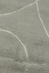 Exquisite Rugs Super Tibetan hand-knotted Wool/Bamboo Silk 8101 Blue 9' x 6' Area Rug