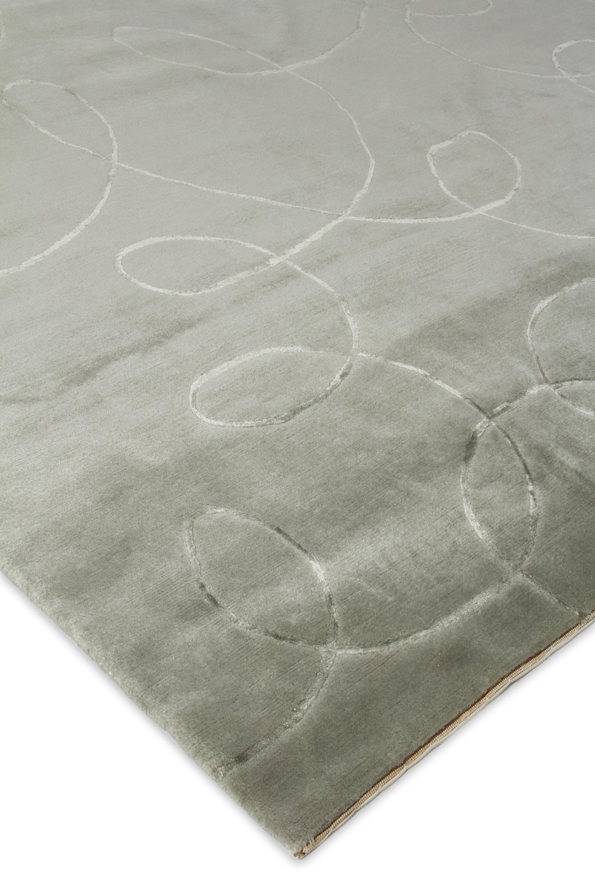 Exquisite Rugs Super Tibetan hand-knotted Wool/Bamboo Silk 8101 Blue 12' x 9' Area Rug