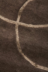 Exquisite Rugs Super Tibetan hand-knotted Wool/Bamboo Silk 8102 Chocolate 12' x 9' Area Rug