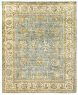 Exquisite Rugs Antique Weave Oushak hand-knotted New Zealand Wool 8146 Light Blue/Ivory 20' x 15' Area Rug