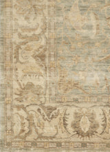 Exquisite Rugs Antique Weave Oushak hand-knotted New Zealand Wool 8147 Light Green/Beige 20' x 15' Area Rug