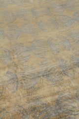 Exquisite Rugs Contemporary hand-knotted Wool/Silk 8181 Beige/Light Blue 10' x 9' Area Rug