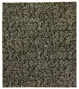 Exquisite Rugs Metro hand-knotted New Zealand Wool 8185 Brown/Light Blue 9' x 6' Area Rug