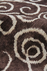 Exquisite Rugs Metro hand-knotted New Zealand Wool 8185 Brown/Light Blue 9' x 6' Area Rug