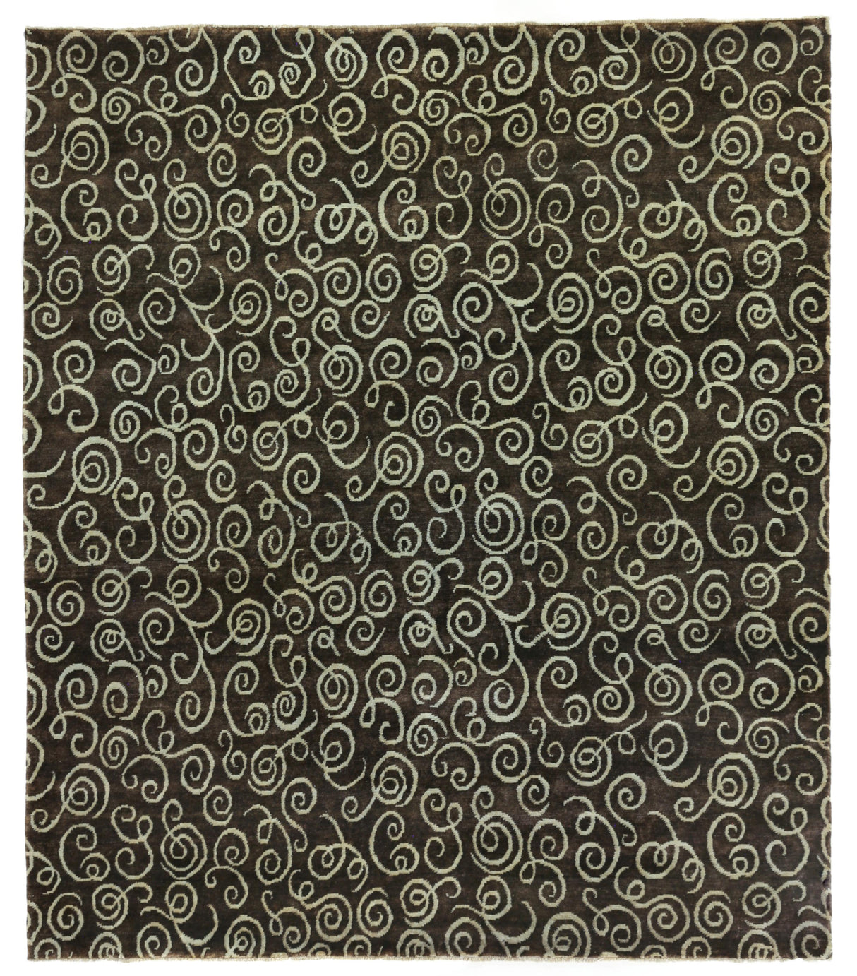 Exquisite Rugs Metro hand-knotted New Zealand Wool 8185 Brown/Light Blue 10' x 8' Area Rug