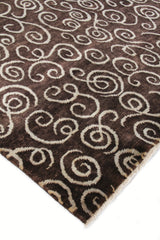 Exquisite Rugs Metro hand-knotted New Zealand Wool 8185 Brown/Light Blue 12' x 9' Area Rug